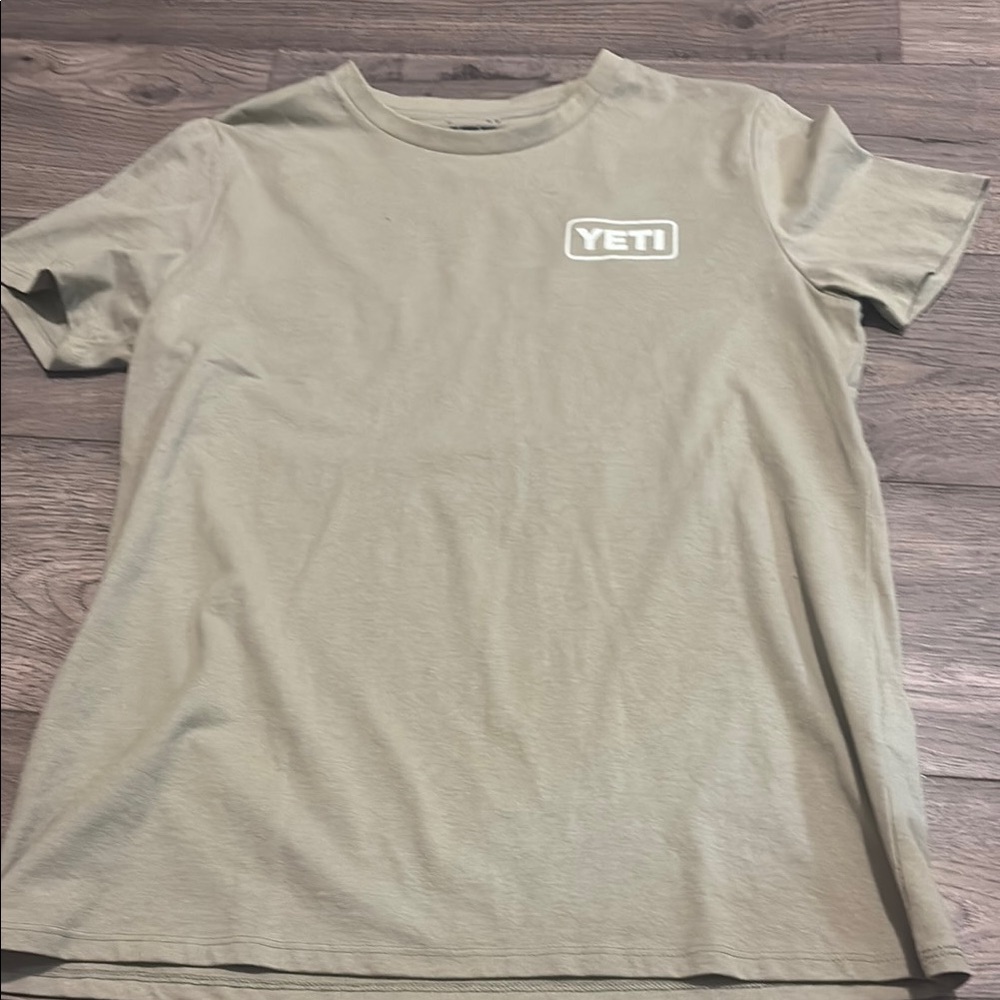Yeti Green Short Sleeve Tee Soft Cotton Crew Neck